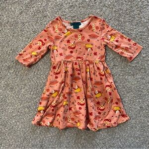 Emma & Elsa Toddler Girls 3T Fall Themed 3/4 Sleeve Dress
